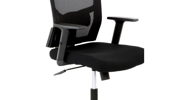 Kancelářská židle s podhlavníkem MANOLITO, látka mesh černá, houpací mechanismus