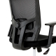 Kancelářská židle s podhlavníkem MANOLITO, látka mesh černá, Z EXPOZICE PRODEJNY, II. jakost