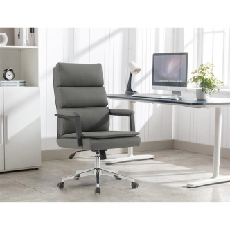 Kancelářská židle XERHAL, šedá ekokůže