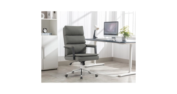 Kancelářská židle XERHAL, šedá ekokůže