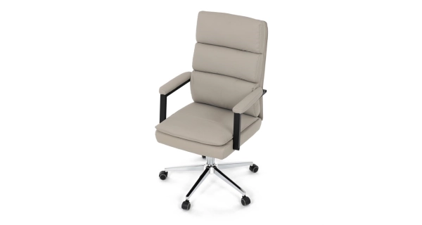 Kancelářská židle XERHAL, stříbrná ekokůže