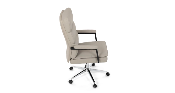 Kancelářská židle XERHAL, stříbrná ekokůže