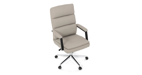 Kancelářská židle XERHAL, stříbrná ekokůže