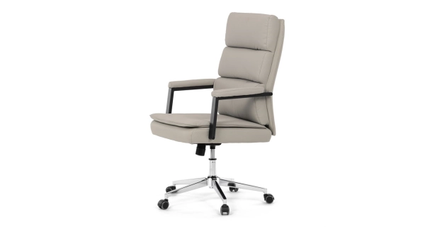 Kancelářská židle XERHAL, stříbrná ekokůže