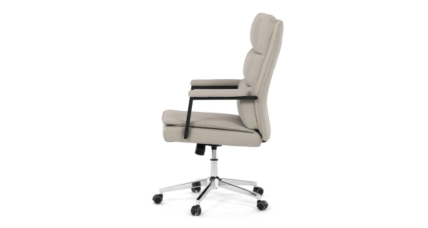Kancelářská židle XERHAL, stříbrná ekokůže
