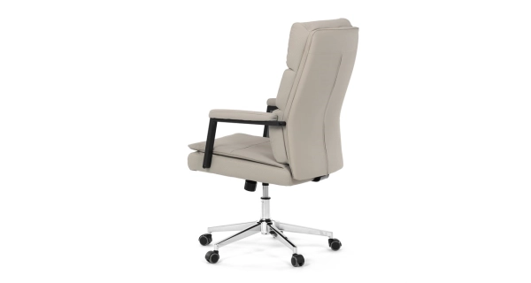 Kancelářská židle XERHAL, stříbrná ekokůže