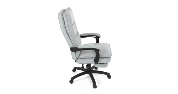 Kancelářská židle ZALRIS s podnožkou, světle šedá látka