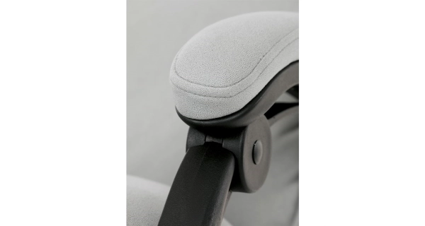 Kancelářská židle ZALRIS s podnožkou, světle šedá látka