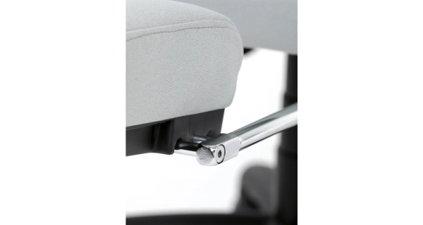 Kancelářská židle ZALRIS s podnožkou, světle šedá látka