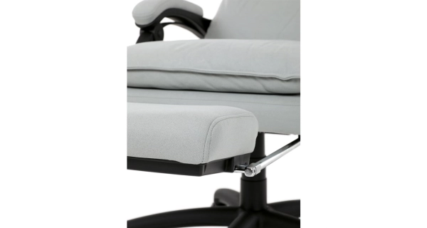 Kancelářská židle ZALRIS s podnožkou, světle šedá látka