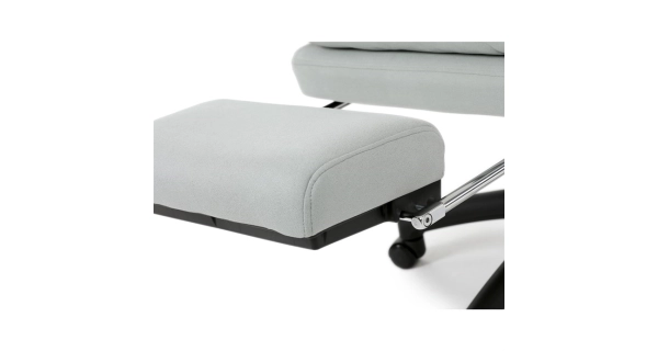 Kancelářská židle ZALRIS s podnožkou, světle šedá látka