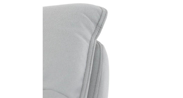 Kancelářská židle ZALRIS s podnožkou, světle šedá látka