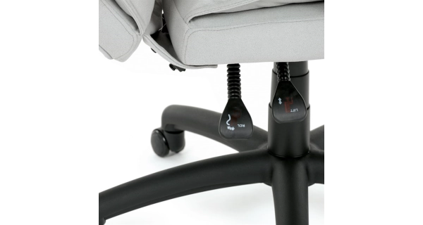 Kancelářská židle ZALRIS s podnožkou, světle šedá látka