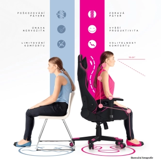 Kancelářské/herní křeslo PIRAC s Bluetooth reproduktory, černá/červená