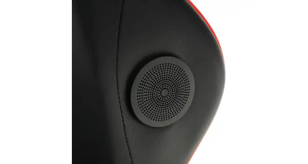 Kancelářské/herní křeslo PIRAC s Bluetooth reproduktory, černá/červená