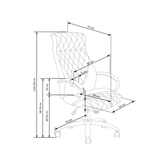 Kancelářské křeslo CHAGAS, čokoládová
