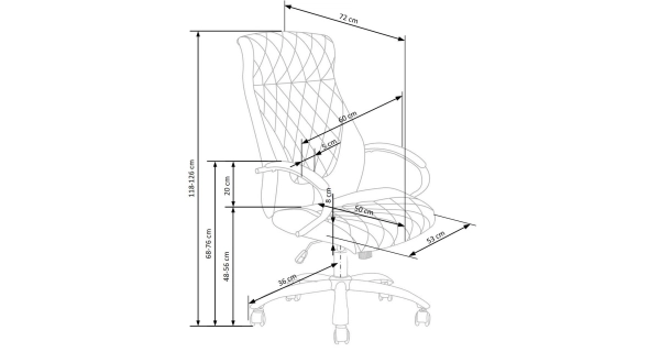 Kancelářské křeslo CHAGAS, čokoládová