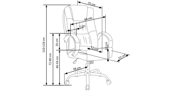 Kancelářské křeslo FERGI, černá