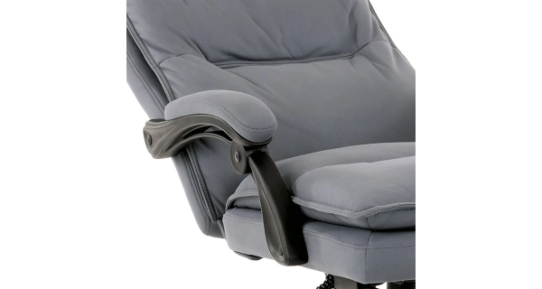 Kancelářské křeslo GRIGGS s podnožkou, šedá látka