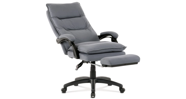 Kancelářské křeslo GRIGGS s podnožkou, šedá látka