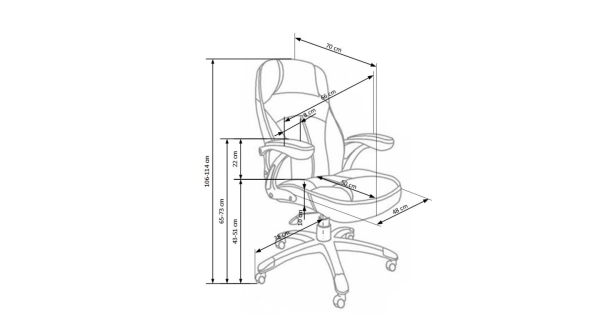 Kancelářské křeslo LHOTSE, černá ekokůže