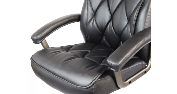 Kancelářské křeslo POPULIFO, černá ekokůže