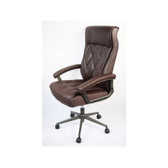 Kancelářské křeslo POPULIFO, hnědá ekokůže