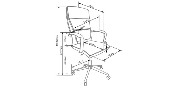 Kancelářské křeslo POWELL, bílé