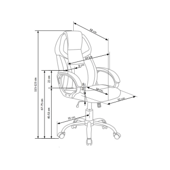 Kancelářské křeslo TAKENO, černo-bílá