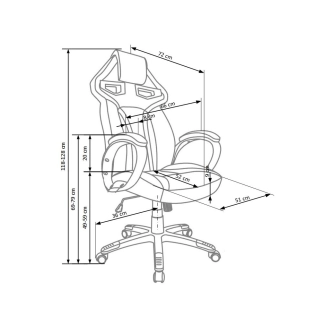 Kancelářské křeslo WANAMBI, černo-červená