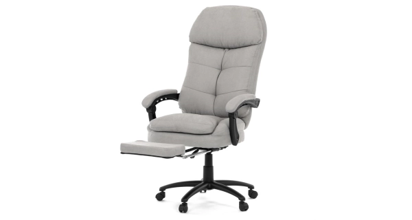Kancelářské křeslo ZELHALVOR, světle šedá látka