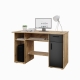 Kancelářský PC stůl NEJBY FLYNN, dub wotan/černá