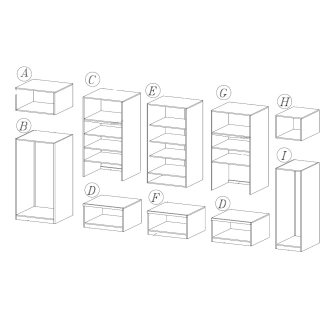 KELLEN obývací stěna S, olše