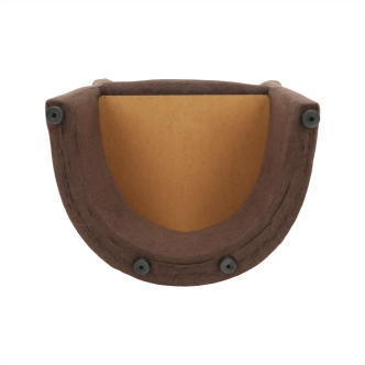 Klubové křeslo BENEDA s taburetem, hnědá