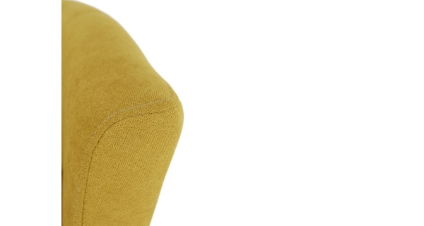 Klubové křeslo BENEDA s taburetem, hořčicová