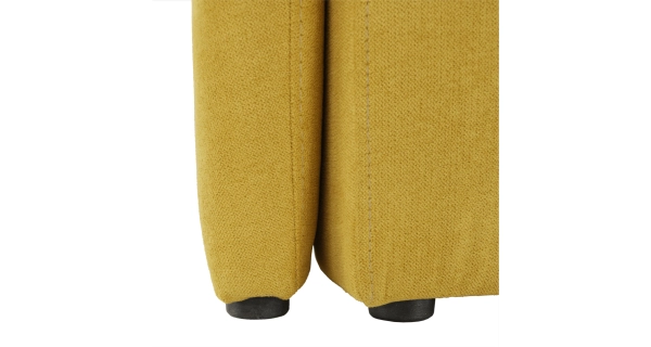 Klubové křeslo BENEDA s taburetem, hořčicová