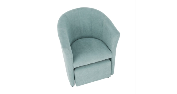 Klubové křeslo BENEDA s taburetem, mentolová
