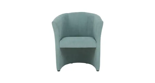 Klubové křeslo BENEDA s taburetem, mentolová