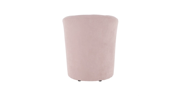 Klubové křeslo BENEDA s taburetem, pudrová růžová