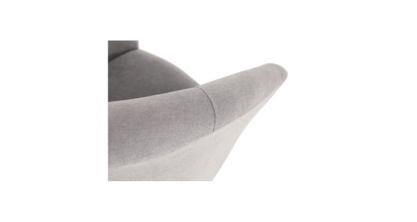 Klubové křeslo BENEDA s taburetem, šedá