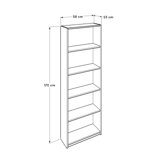 Knihovna GIROUARD, bílá DOPRODEJ