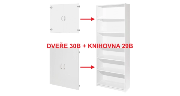 Knihovna GYACHUN, bílá