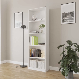 Knihovna WOODRING, bílá DOPRODEJ