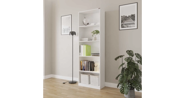 Knihovna WOODRING, bílá DOPRODEJ