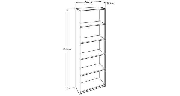 Knihovna WOODRING, dub sonoma DOPRODEJ