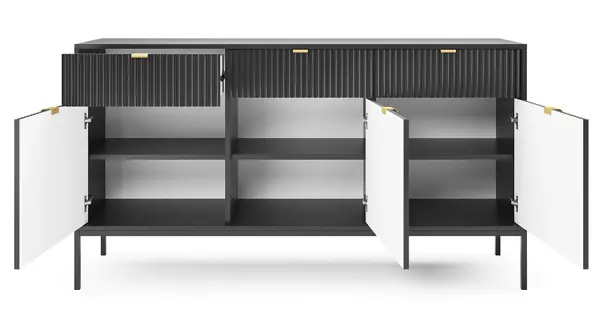 Kombinovaná komoda DIPETALA 154, černá