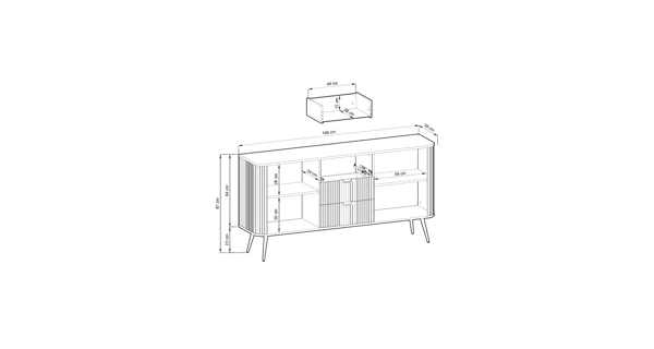 Kombinovaná komoda MARSY, černá