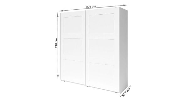 Kombinovaná skříň AKRAMI, bílá