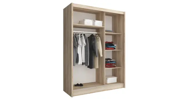 Kombinovaná skříň CONCINNA 2 se zrcadlem 150, bílá