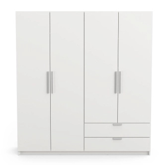 Kombinovaná skříň DEBRA 2 4D2S, bílá mat